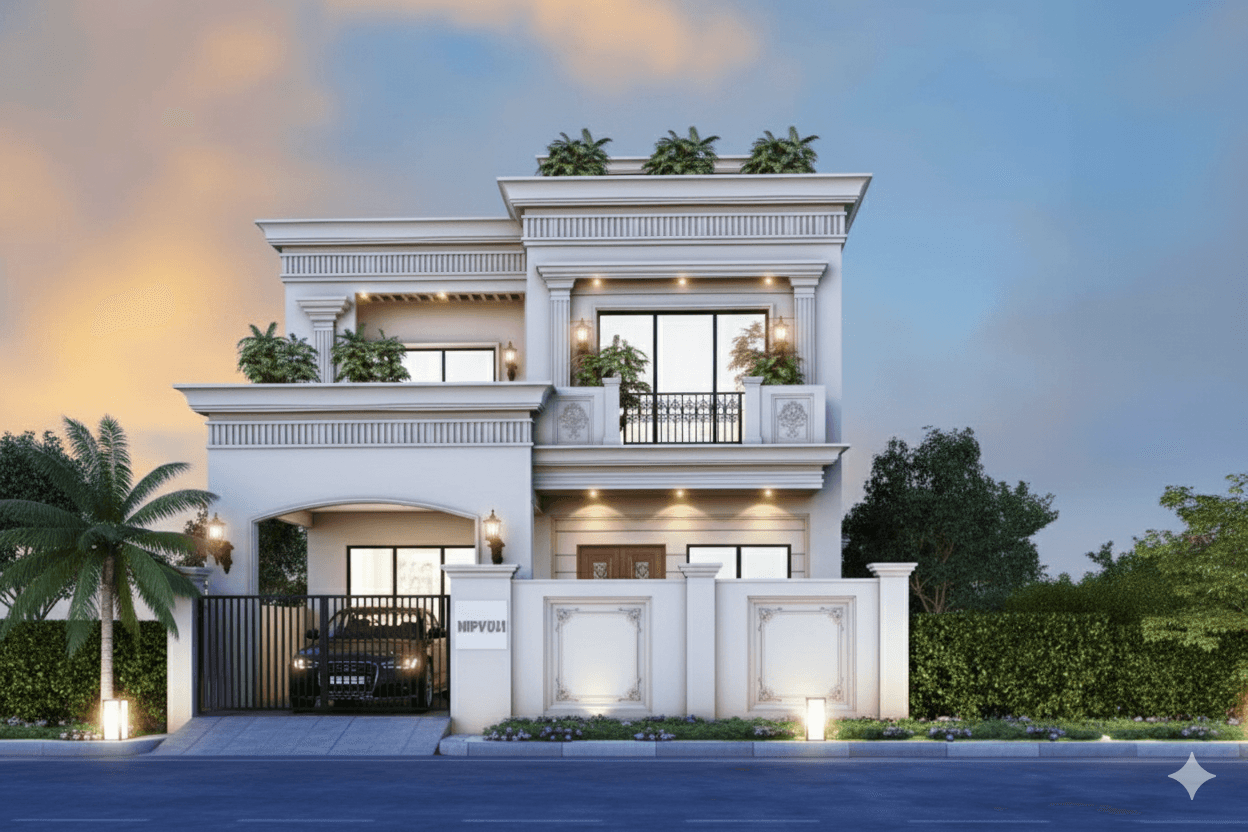 Elegant Haveli Style Facade